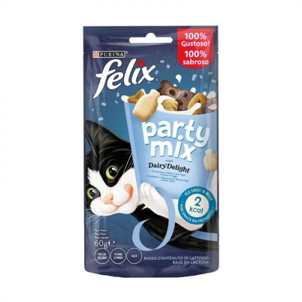Recompense pentru pisici Felix Party Mix Dairy Delight 60 gr