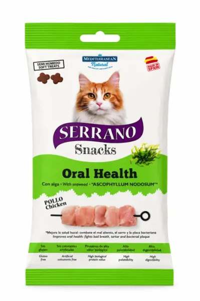Recompense pentru pisici Serrano Snacks Oral Care cu pui 50 gr