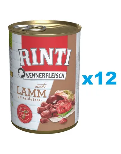 RINTI Kennerfleisch Lamb miel 12x400 g hrana caine