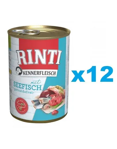 RINTI Kennerfleisch Sea Fish conserve caini 12x400 g peste marin