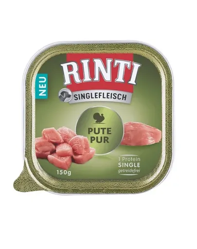 RINTI Singlefleisch Turkey Hrana umeda pentru caini, cu curcan 150g