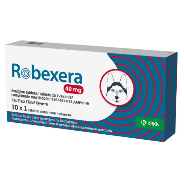Robexera 40 mg comprimate masticabile pentru caini, 30 cp