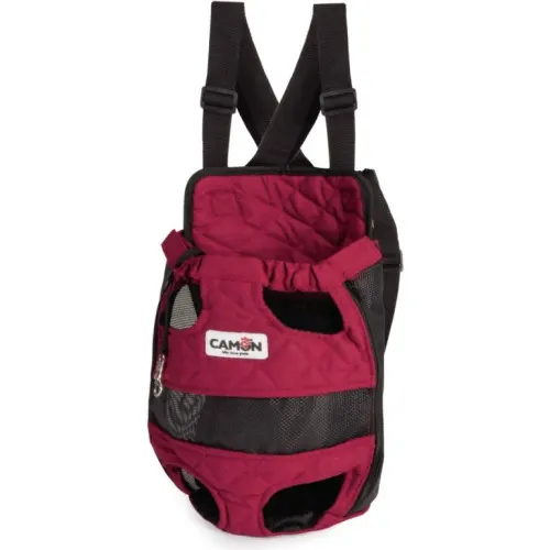 Rucsac rosu Camon pentru transportul cainilor 20x8x28 cm