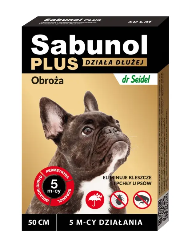 Sabunol PLUS, Zgarda Antiparazitara Caini 10-25 kg (50cm)