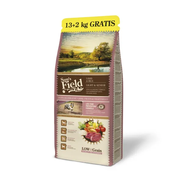 Sam's Field Lamb & Rice Light & Senior 13 kg+2kg