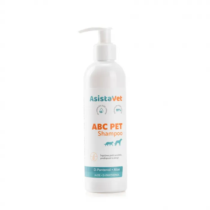 Sampon hidratant si hipoalergenic ABC pet shampoo, 250 ml
