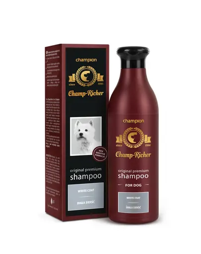 Șampon pentru câini cu blană albă sau deschisă CHAMP-RICHER, 250 ml