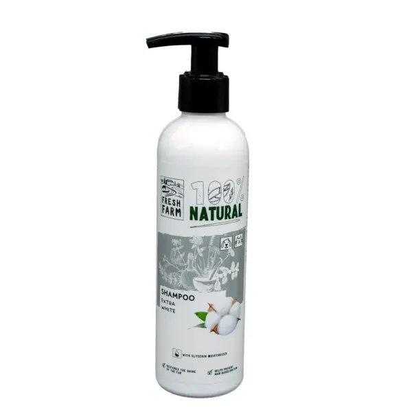 Sampon pentru caini  pisici Fresh Farm Extra - White 250 ml