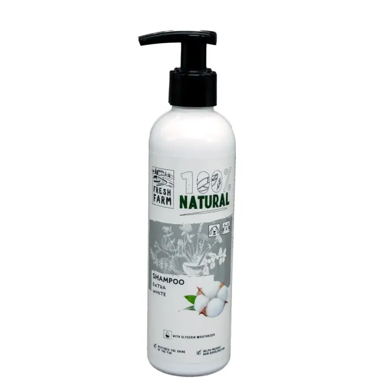 Sampon pentru caini  pisici Fresh Farm Extra - White 250 ml
