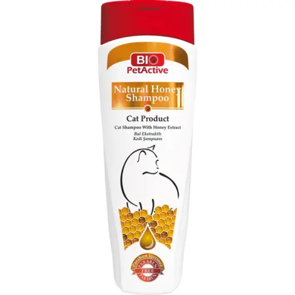 Sampon pentru pisici, Bio PetActive Natural Honey Shampoo Cats, 400 ml