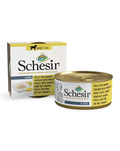 SCHESIR Fruit Mancare caine, cu pui si ananas 150 g