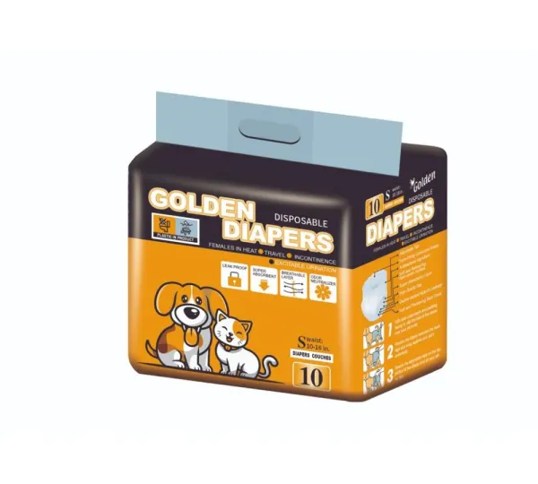 Scutece Engros Golden pentru câini, mărimea S(26*42cm), 10 buc / pachet, bax 40 pachete