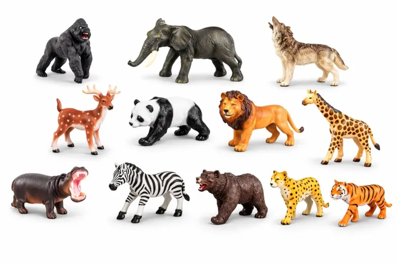 Set 12 Figurine Animale Sălbatice Realistice din Plastic Engros