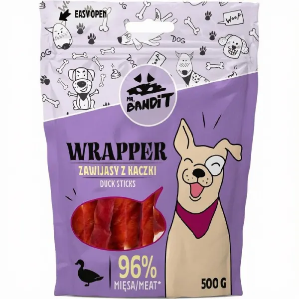 Set 3 x Hrana Caini Mr. Bandit Wrapper, Batoane de Rata, 80 g