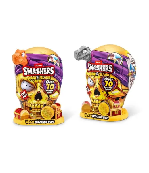 Set Engros cu peste 70 figurine si accesorii Gold Treasure Hunter, Dino Island - Smashers
