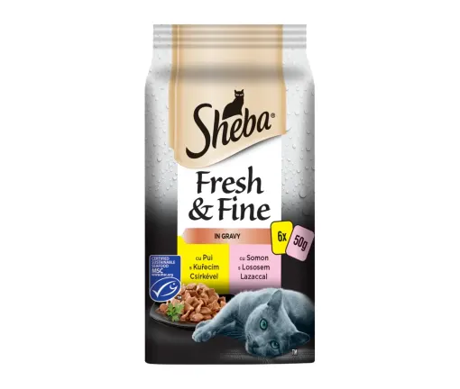 Sheba Minipouch Selectii De Pui/Somon 6 X 50 g
