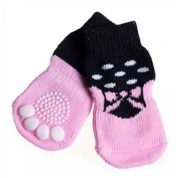 Sosete antialunecare Pink 4 buc - L