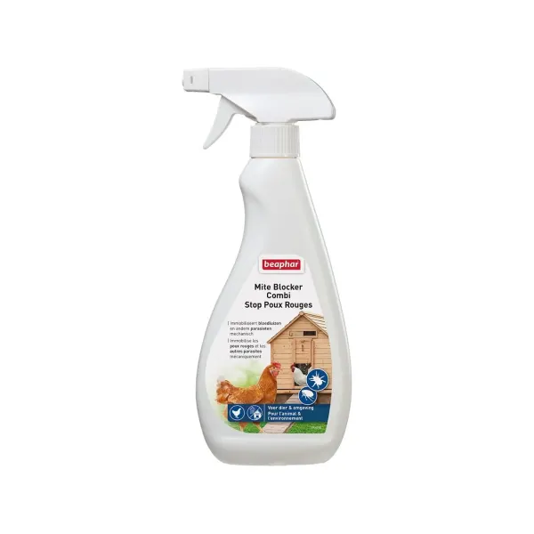 Spray Antiparazitar Pasari, Beaphar, Red Mite Blocker Combi, 500 ml