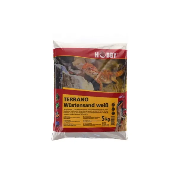 Substrat Hobby Terrano Desert Sand alb 0-1mm 5kg