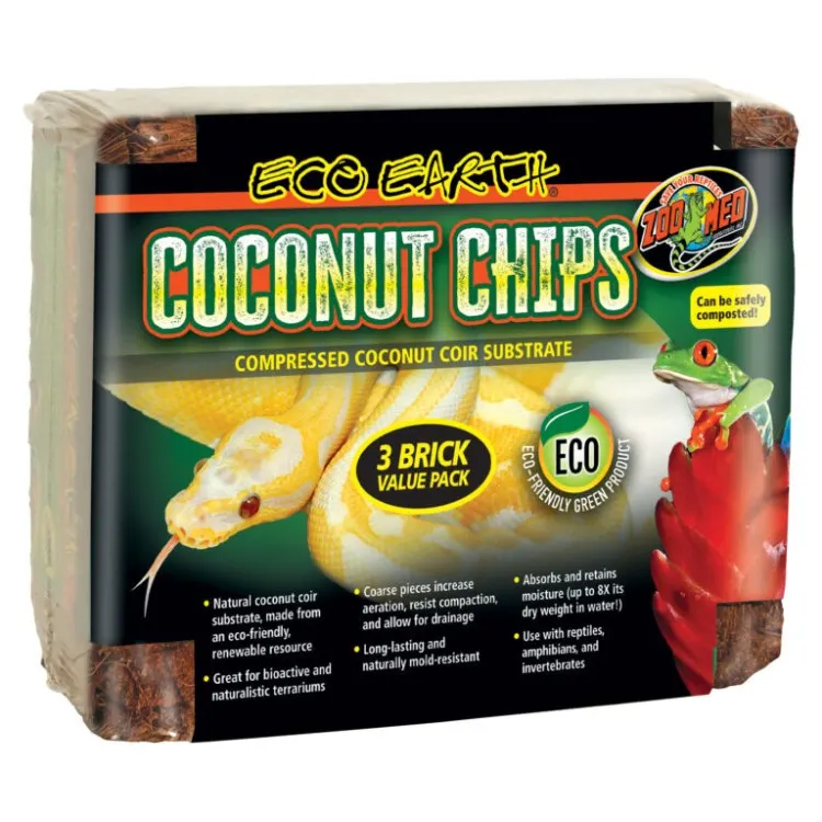 Substrat presat pentru terarii ZooMed Eco Earth Coconut Chip 2+1