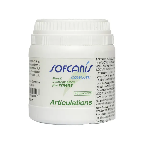 Supliment articulatii caine, Sofcanis articulations, 40 cp