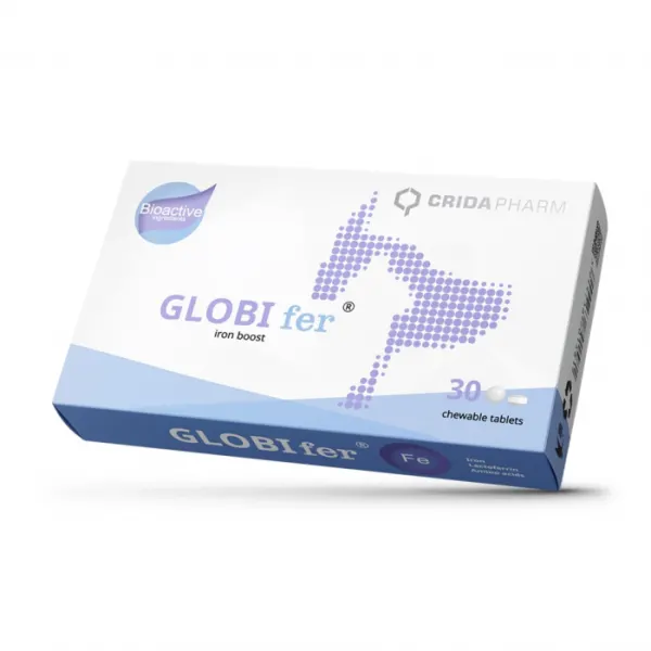 Supliment GLOBIfer    Comprimate masticabile pentru caini si pisici, 30 comprimate