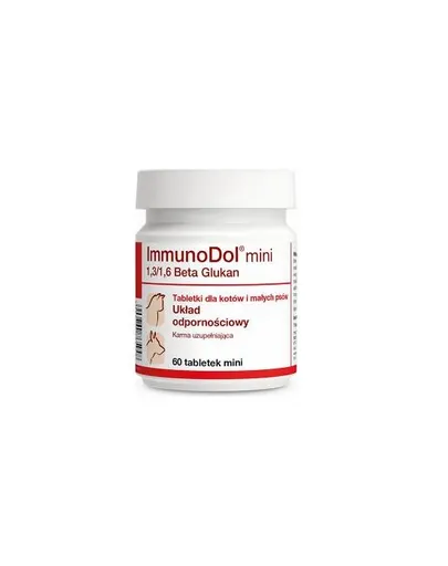 Supliment imunitate pisici Dolfos ImmunoDol mini 60 tablete cu beta-glucan