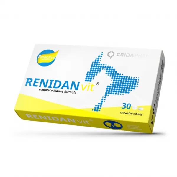 Supliment RENIDAN vit    Comprimate masticabile pentru caini si pisici, 30 comprimate