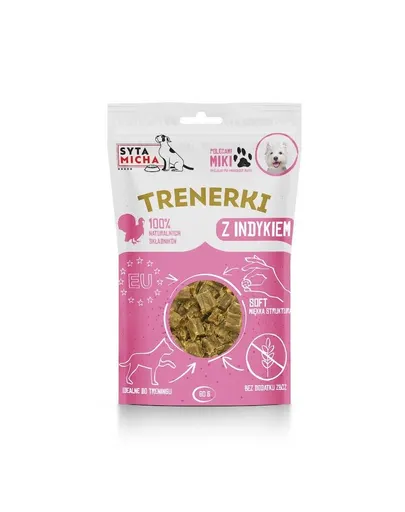 SYTA MICHA Recompense pentru dresaj cu curcan pentru câini 80 g