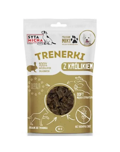 SYTA MICHA Recompense pentru dresaj cu iepure pentru câini 80 g
