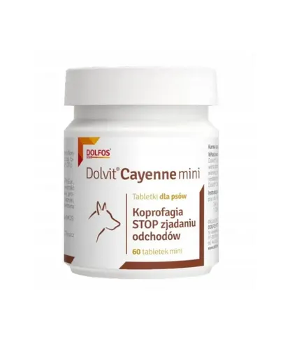 Tablete pentru câini talie mică predispuși la coprofagie DOLFOS Dolvit Cayenne Mini 60 tablete