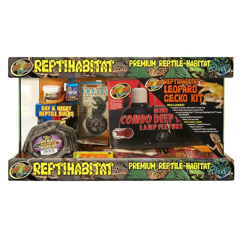 Terariu Kit Gecko Leopard Zoo Med ReptiHabitat Leopard Gecko