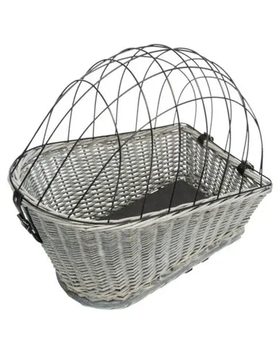 TRIXIE Coș pentru biciclete cu grătar 35 × 49 × 55 cm gri