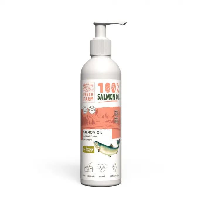 Ulei de somon pentru caini si pisici, Fresh Farm 250 ml