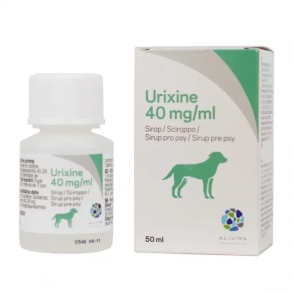 Urixine 40 mg ml sirop pentru caini 100 ml
