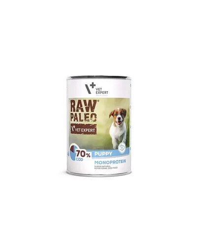 VETEXPERT Raw Paleo Cod Puppy Can Hrana umeda catei, cu cod 400g