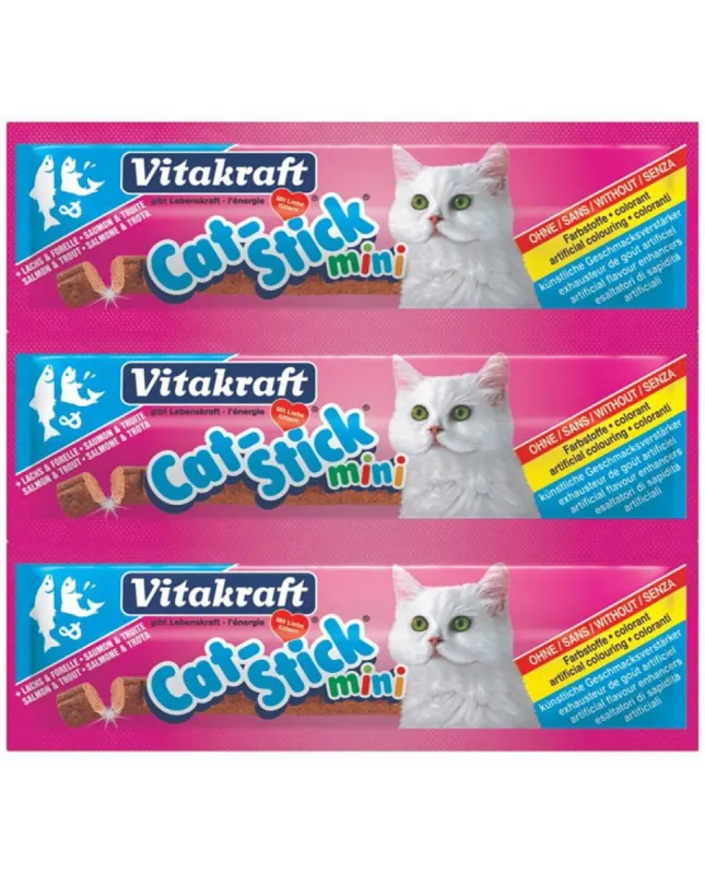 Vitakraft Baton Pisica Mini Somon Si Pastrav 3 Buc