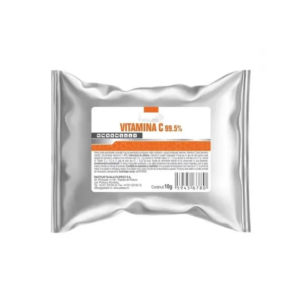 VITAMINA C 99,5%, pulbere orala, Pasteur, 10 g