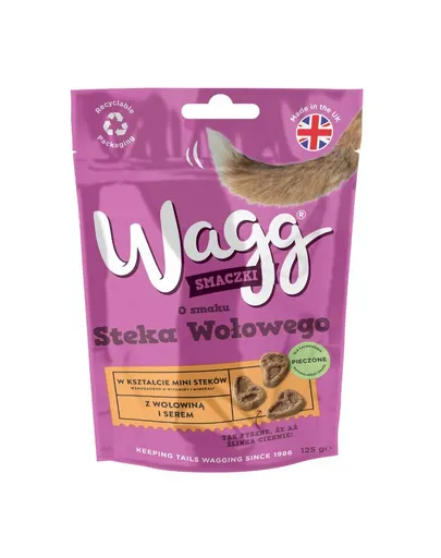 WAGG Mini Steaks cu vită și brânză 125 g recompense pentru câini