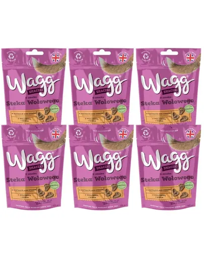 WAGG recompense cu vită pentru câini 6x125g