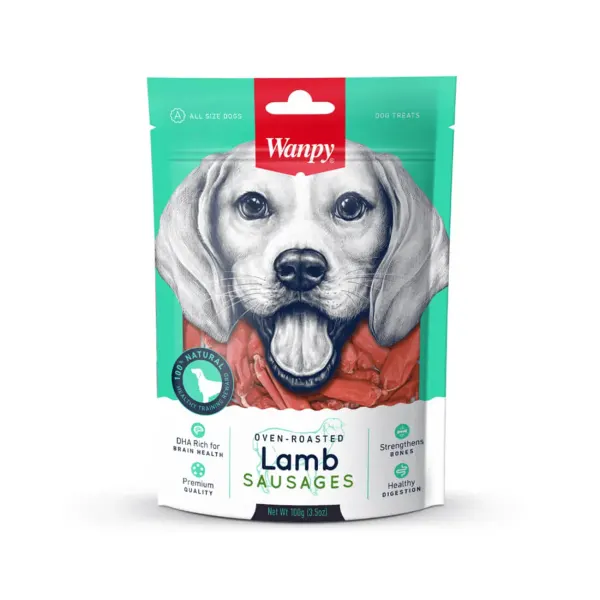 WANPY Sausages, XS-M, Miel, punguță recompense câini, 100g
