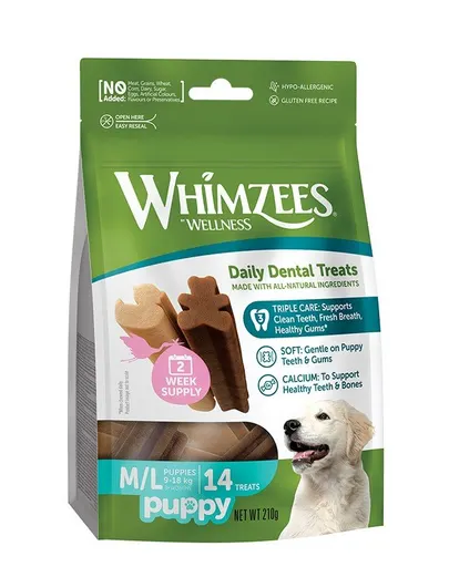 WHIMZEES Snack dentitie Puppy M/L pentru catelusi 14 buc