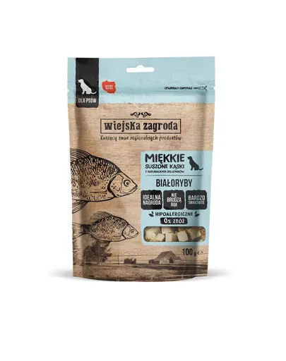 WIEJSKA ZAGRODA Pește Alb delicatesă pentru câini 100 g