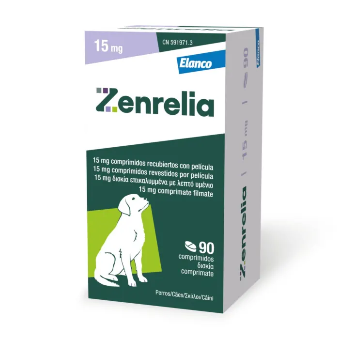ZENRELIA, Supliment destinat cainilor predispusi la reactii alergice cutanate,  15 mg - 30 tablete