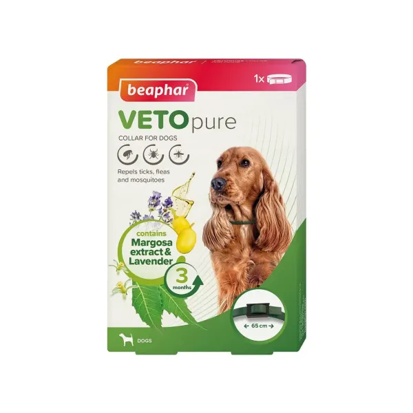 Zgarda Antiparazitara Caini Veto Pure, Beaphar, 65 cm