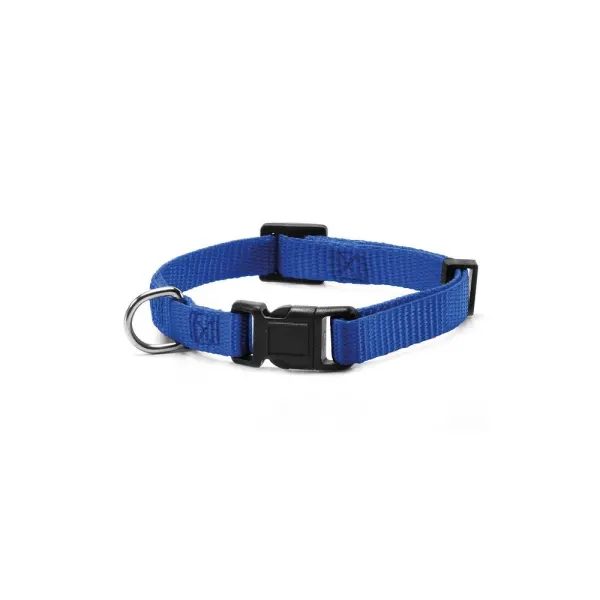 Zgarda chinga textila 10 mm/20 - 35 cm albastru