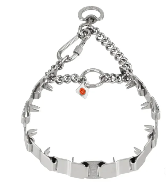 Zgarda dresaj NeckTech inox cu lant 60 cm
