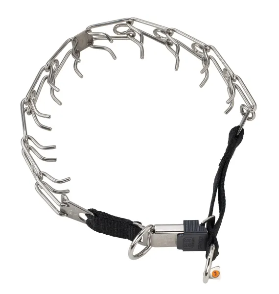 Zgarda otel inoxidabil pentru dresaj cu catarama rapida Hermann Sprenger - 52 cm