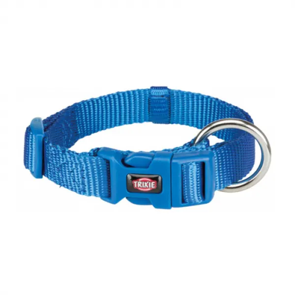 Zgarda pentru caini Premium Albastra S-M 30-45 cm 15 mm